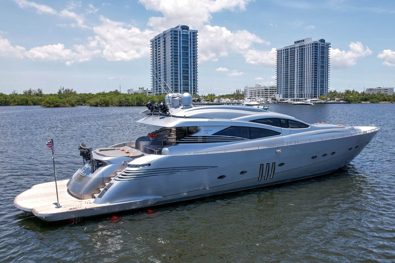 a boat on the water aboard SHADOW Yacht for Sale