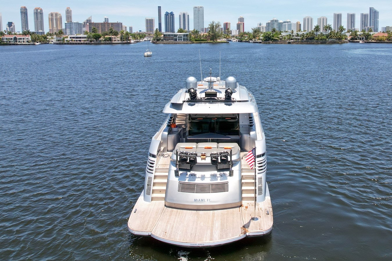 a boat on the water aboard SHADOW Yacht for Sale