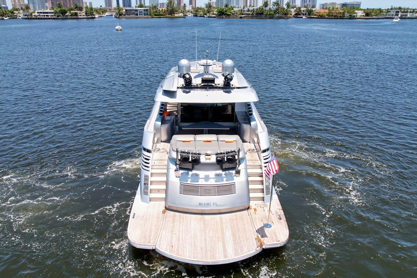 a boat on the water aboard SHADOW Yacht for Sale