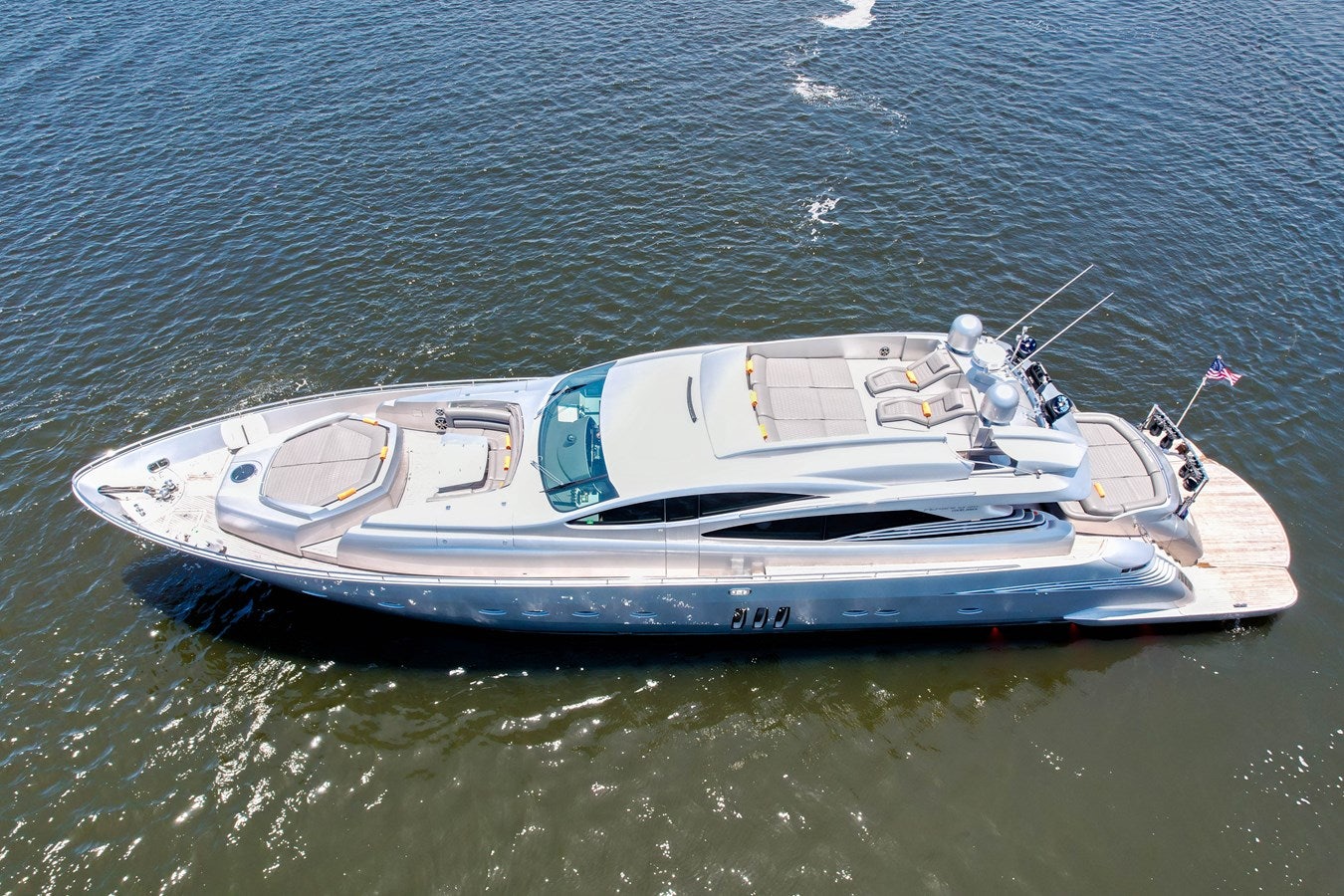 a boat on the water aboard SHADOW Yacht for Sale