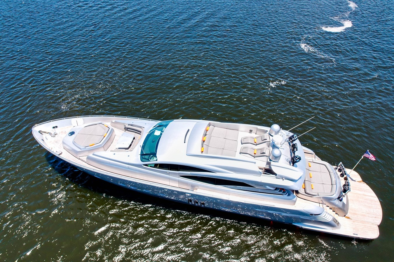 a boat in the water aboard SHADOW Yacht for Sale