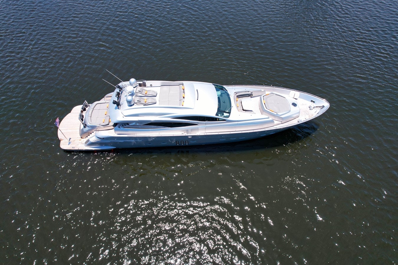 a boat on the water aboard SHADOW Yacht for Sale