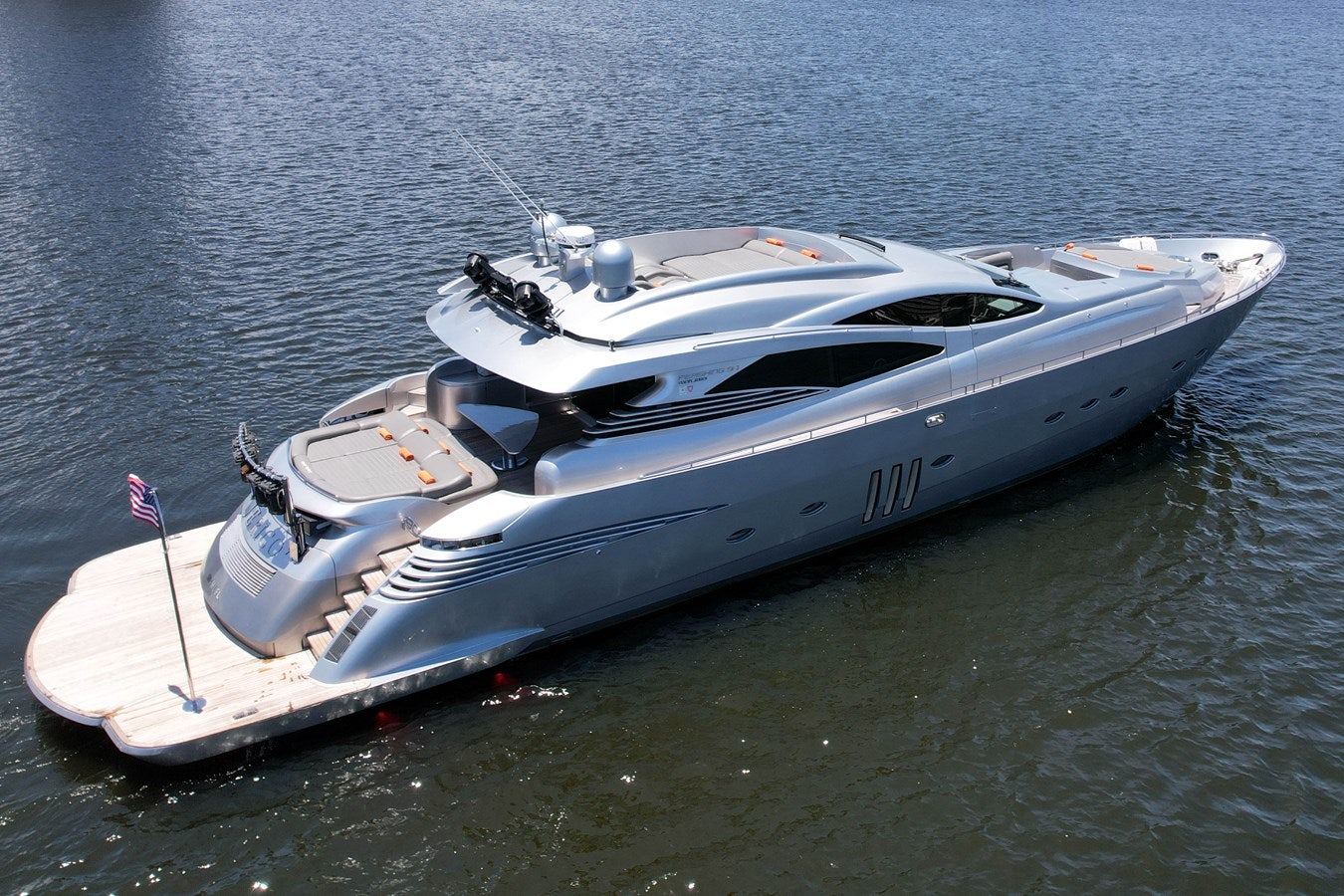 a boat on the water aboard SHADOW Yacht for Sale