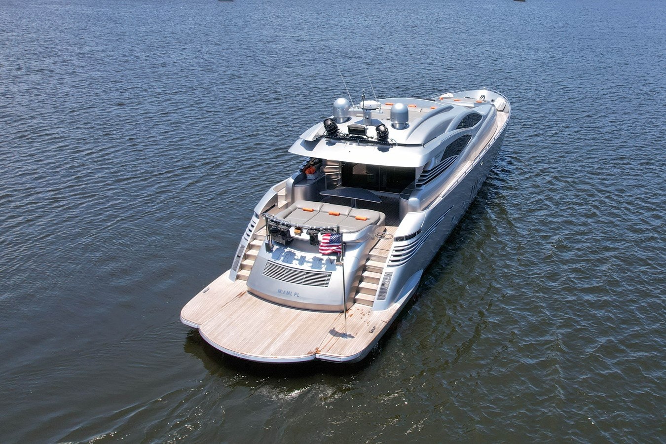 a boat on the water aboard SHADOW Yacht for Sale