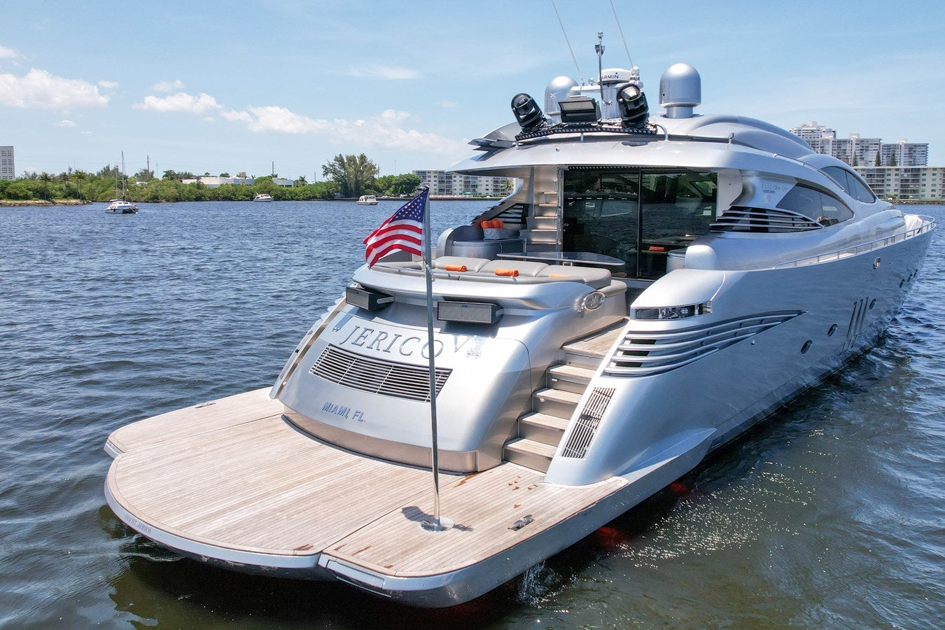 a boat on the water aboard SHADOW Yacht for Sale