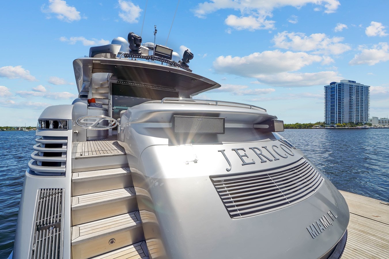 a boat on a body of water aboard SHADOW Yacht for Sale