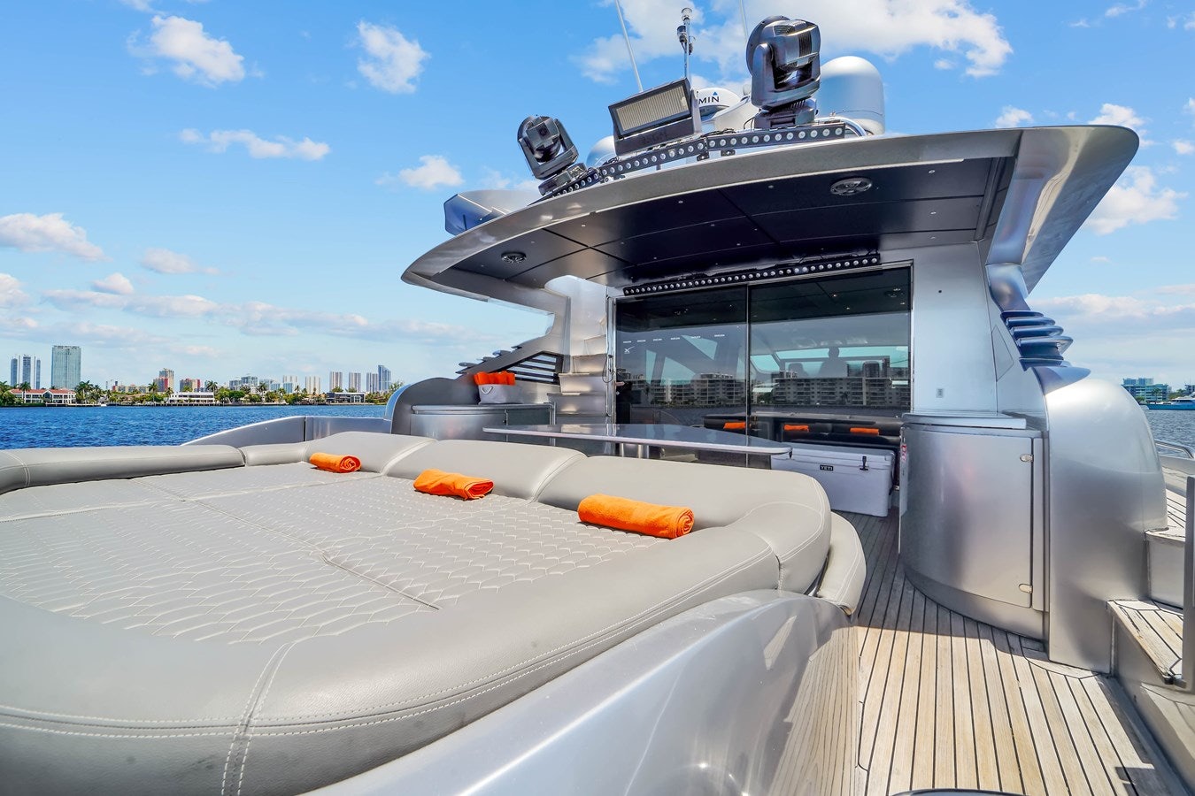 a boat on the water aboard SHADOW Yacht for Sale