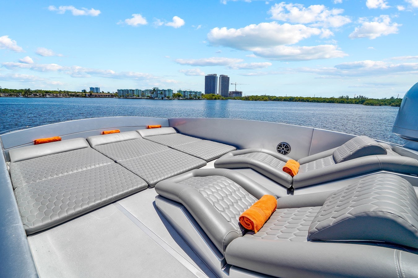 a boat on the water aboard SHADOW Yacht for Sale