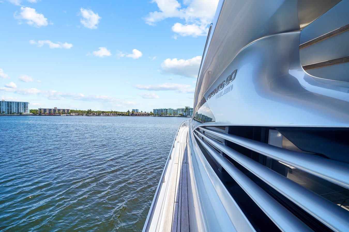 a boat on the water aboard SHADOW Yacht for Sale