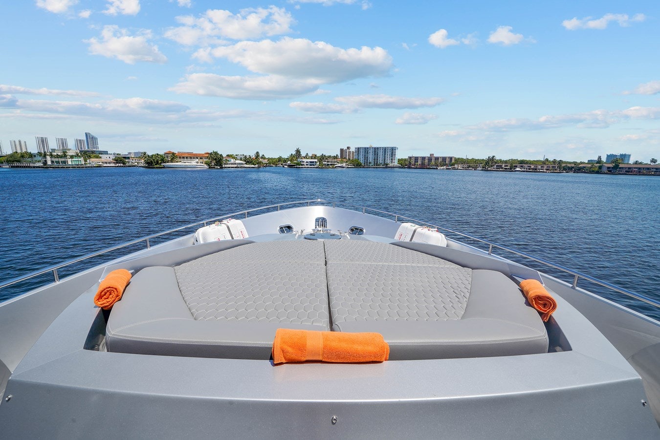 a boat on the water aboard SHADOW Yacht for Sale