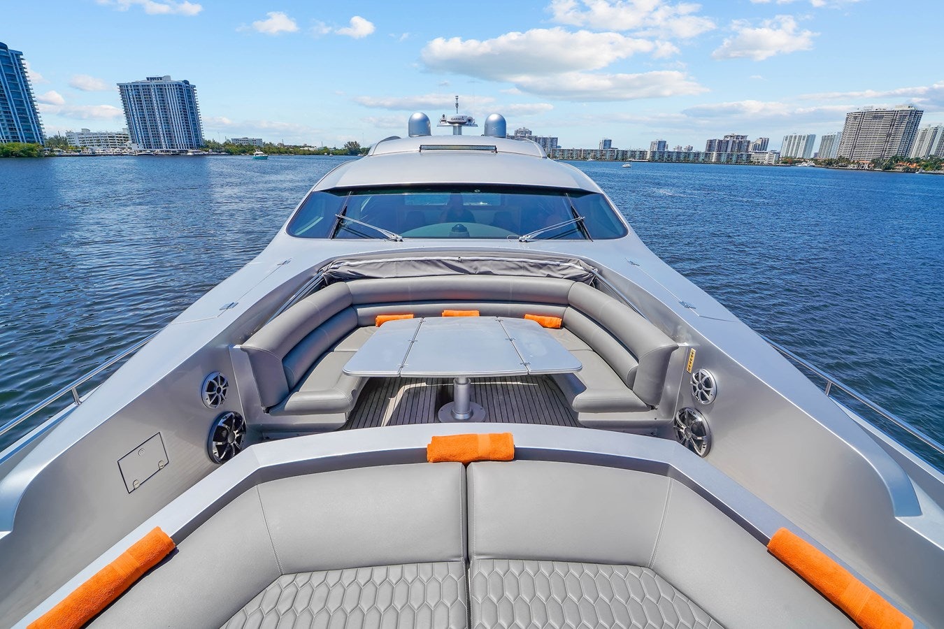 a boat on the water aboard SHADOW Yacht for Sale