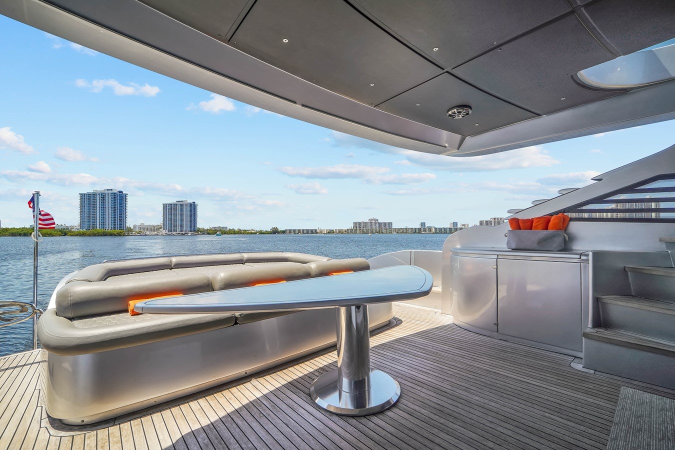 a large pool table aboard SHADOW Yacht for Sale
