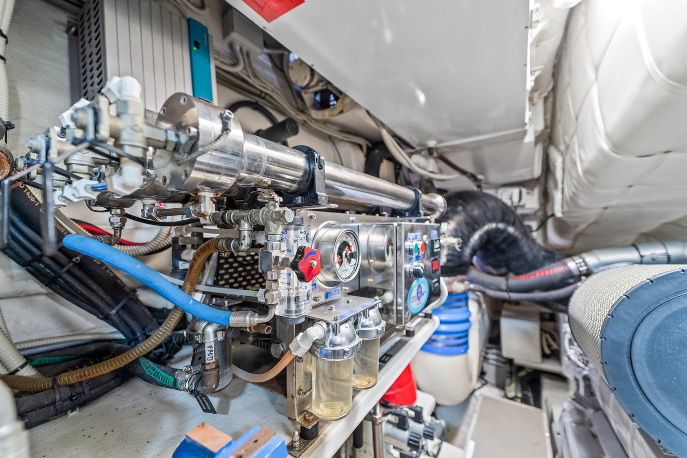 a machine with wires aboard SHADOW Yacht for Sale