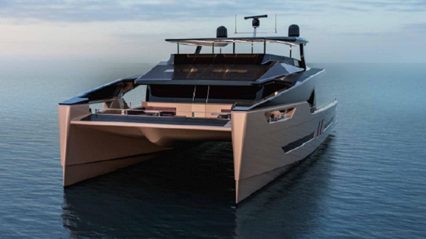 a boat on the water aboard 2023 ALVA YACHTS OCEAN ECO 90 Yacht for Sale