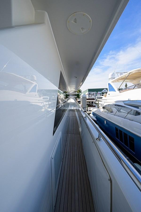 a close-up of a white airplane aboard ONE SHOT Yacht for Sale