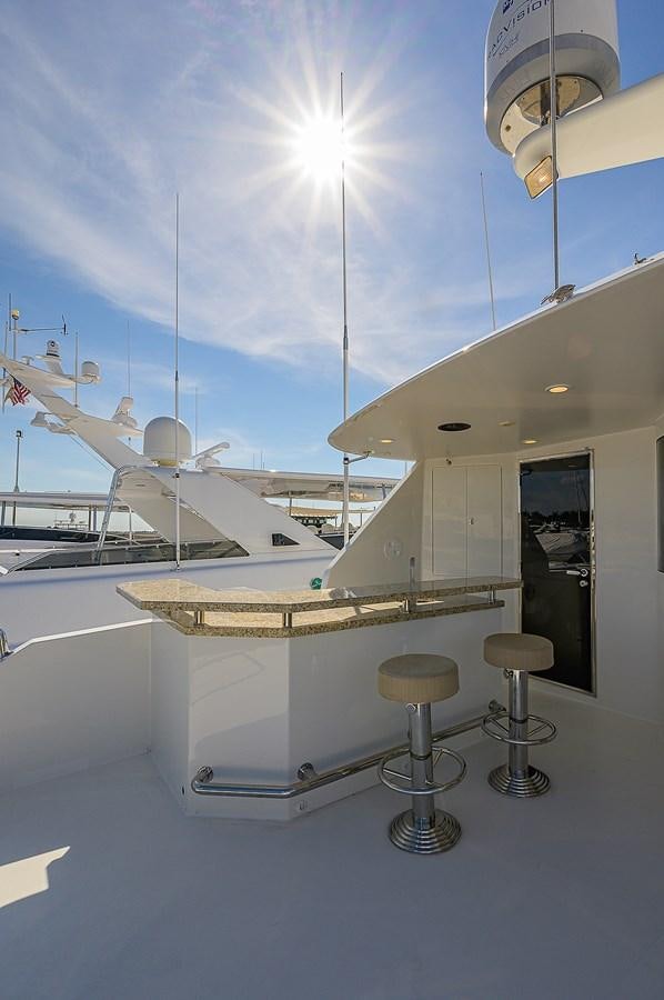 a large white boat with a large propeller on it aboard ONE SHOT Yacht for Sale