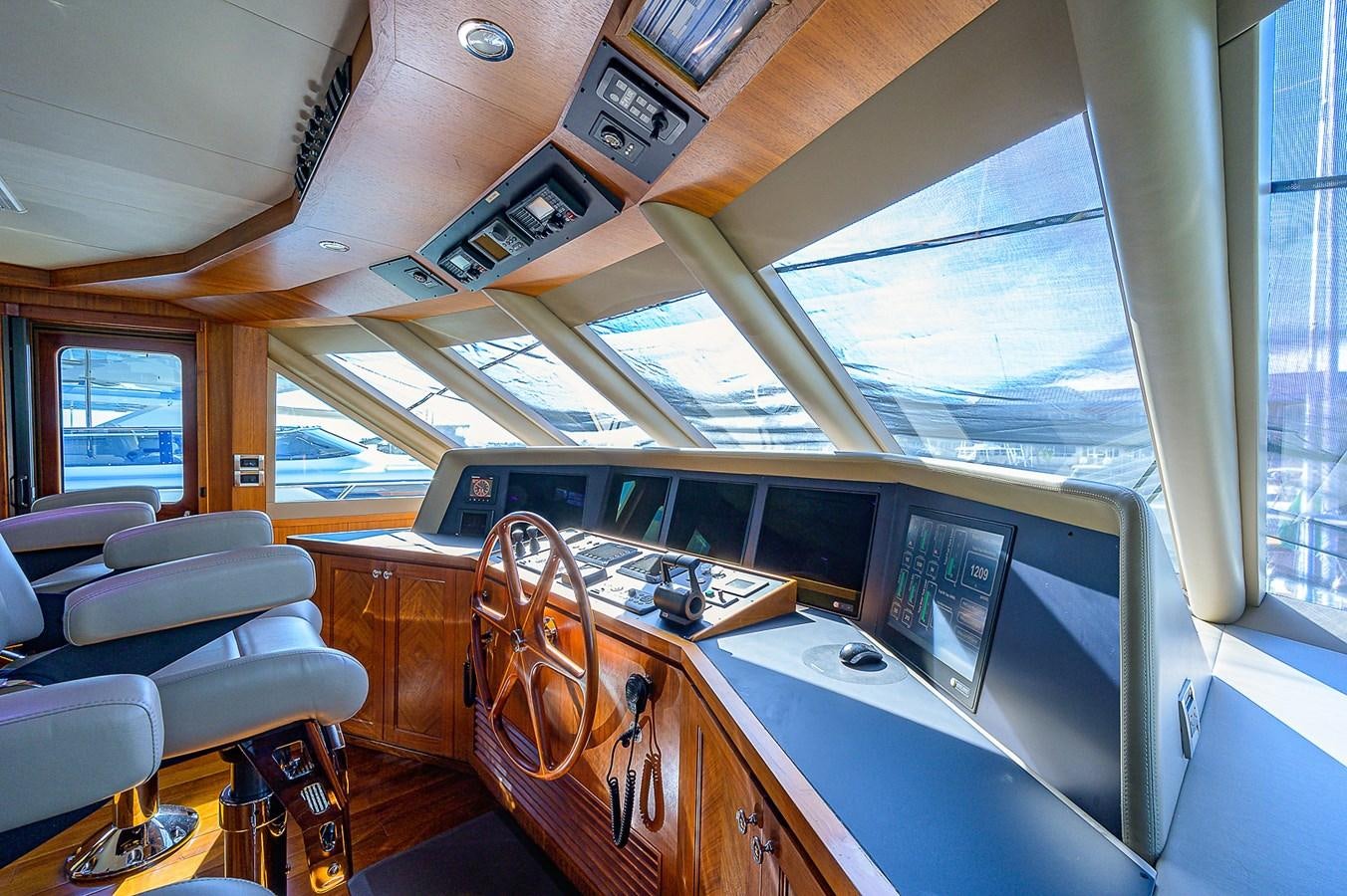 inside of a train aboard ONE SHOT Yacht for Sale