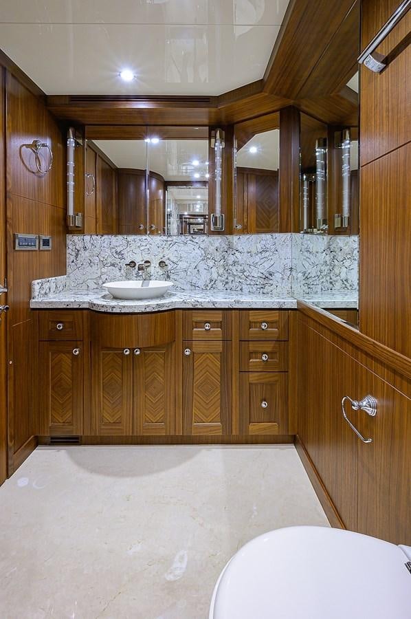 a bathroom with a sink and a bathtub aboard ONE SHOT Yacht for Sale
