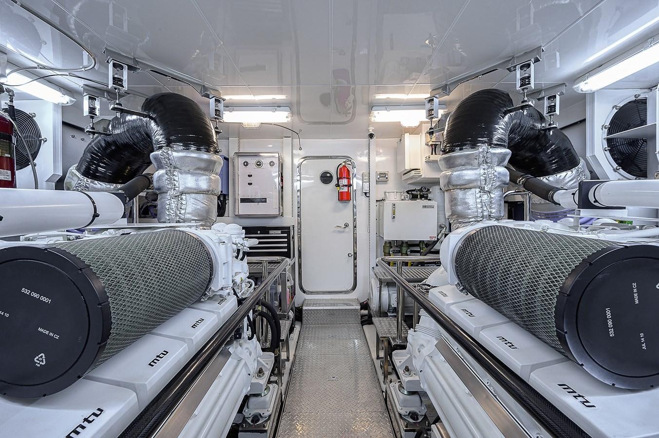 a room full of machines aboard ONE SHOT Yacht for Sale