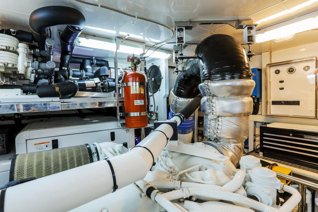 a person working in a factory aboard ONE SHOT Yacht for Sale