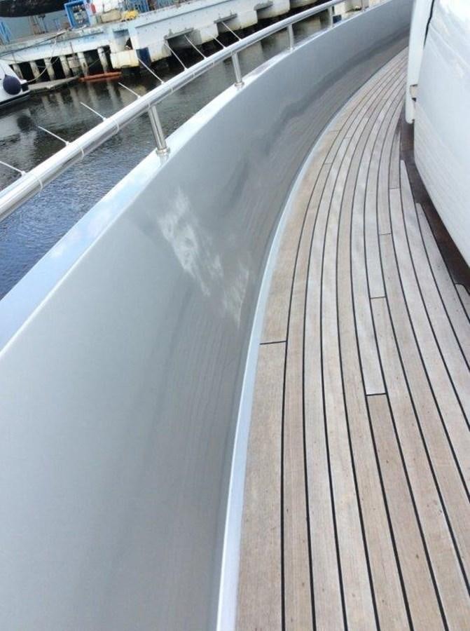 a long concrete deck aboard A&O Yacht for Sale