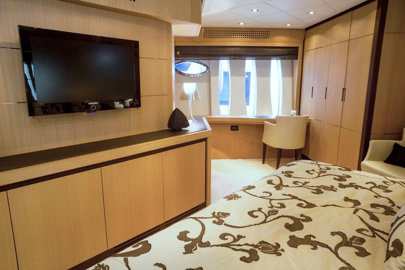 a tv on a wall aboard A&O Yacht for Sale