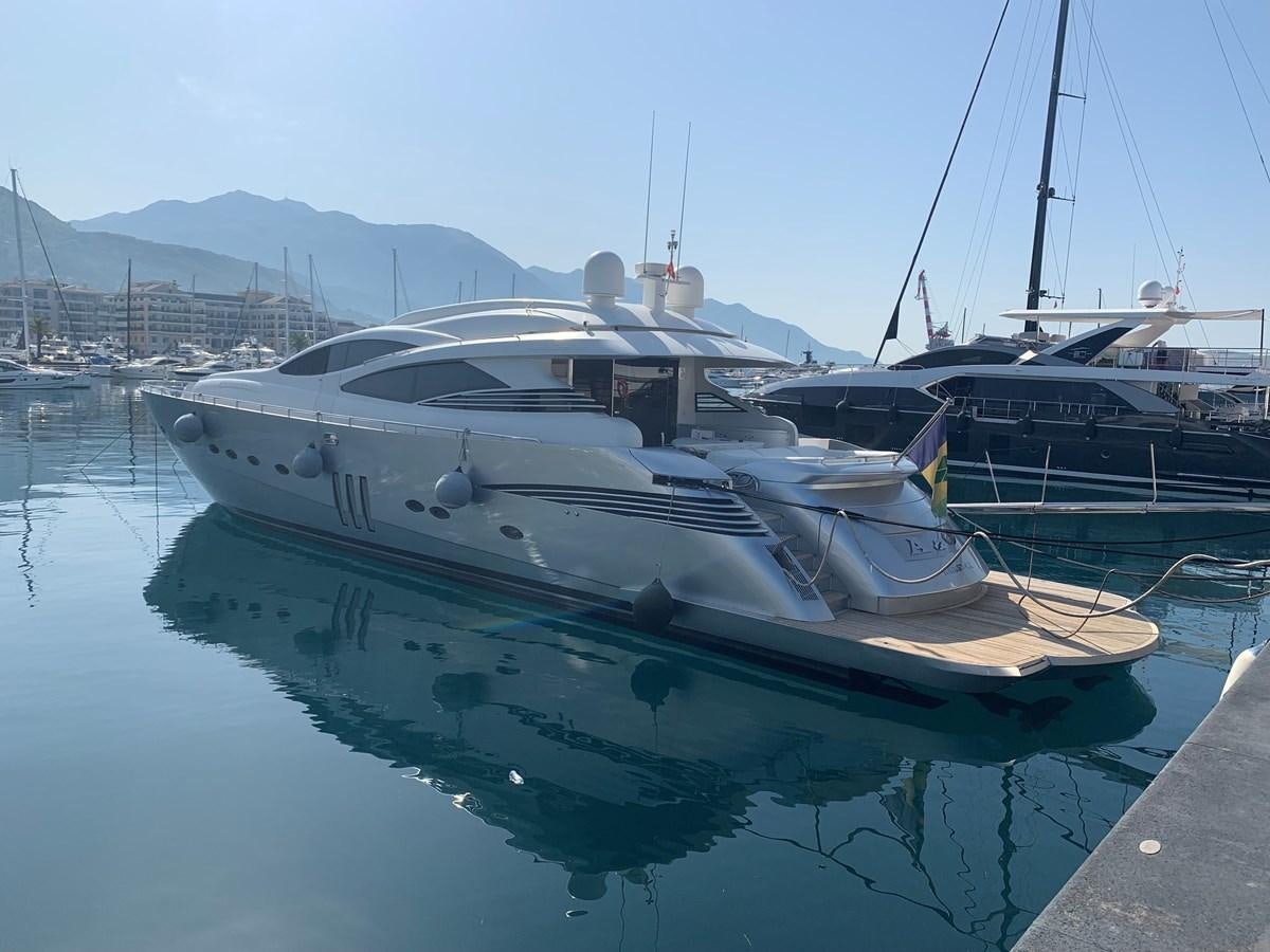 a group of boats are parked in a harbor aboard A&O Yacht for Sale