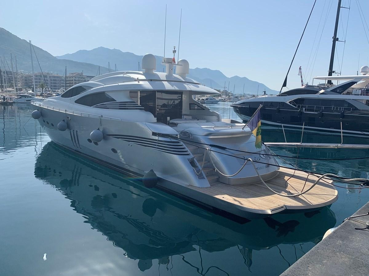 a group of boats are parked in a harbor aboard A&O Yacht for Sale