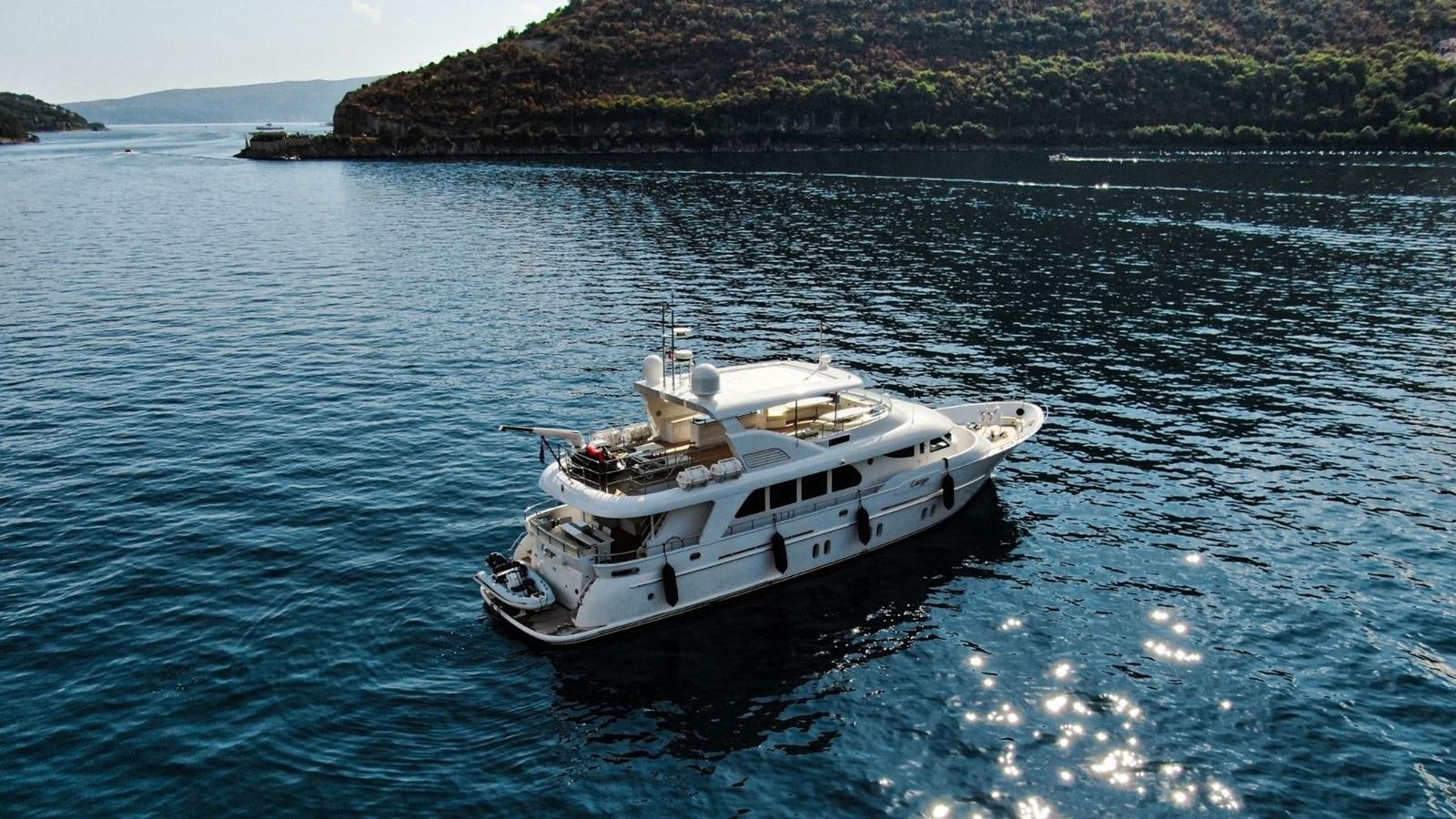 a boat in the water aboard LARGO Yacht for Sale