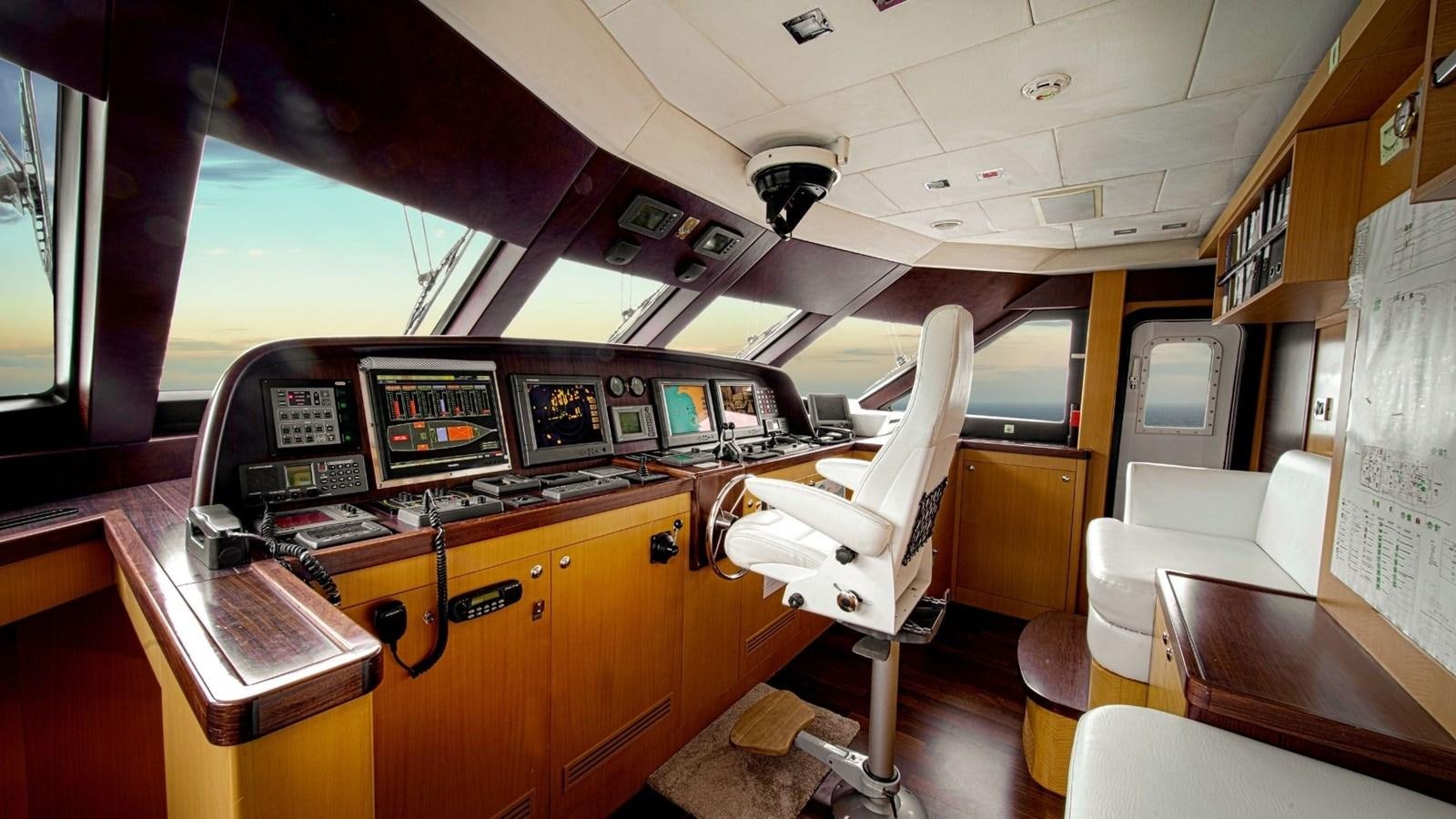 inside of a vehicle aboard LARGO Yacht for Sale