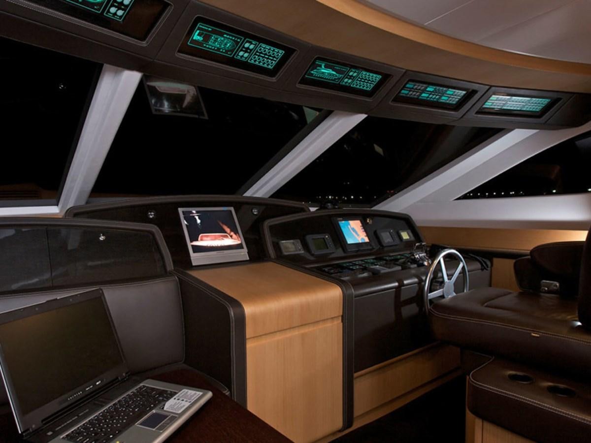 inside of a vehicle with computers aboard HABANO Yacht for Sale