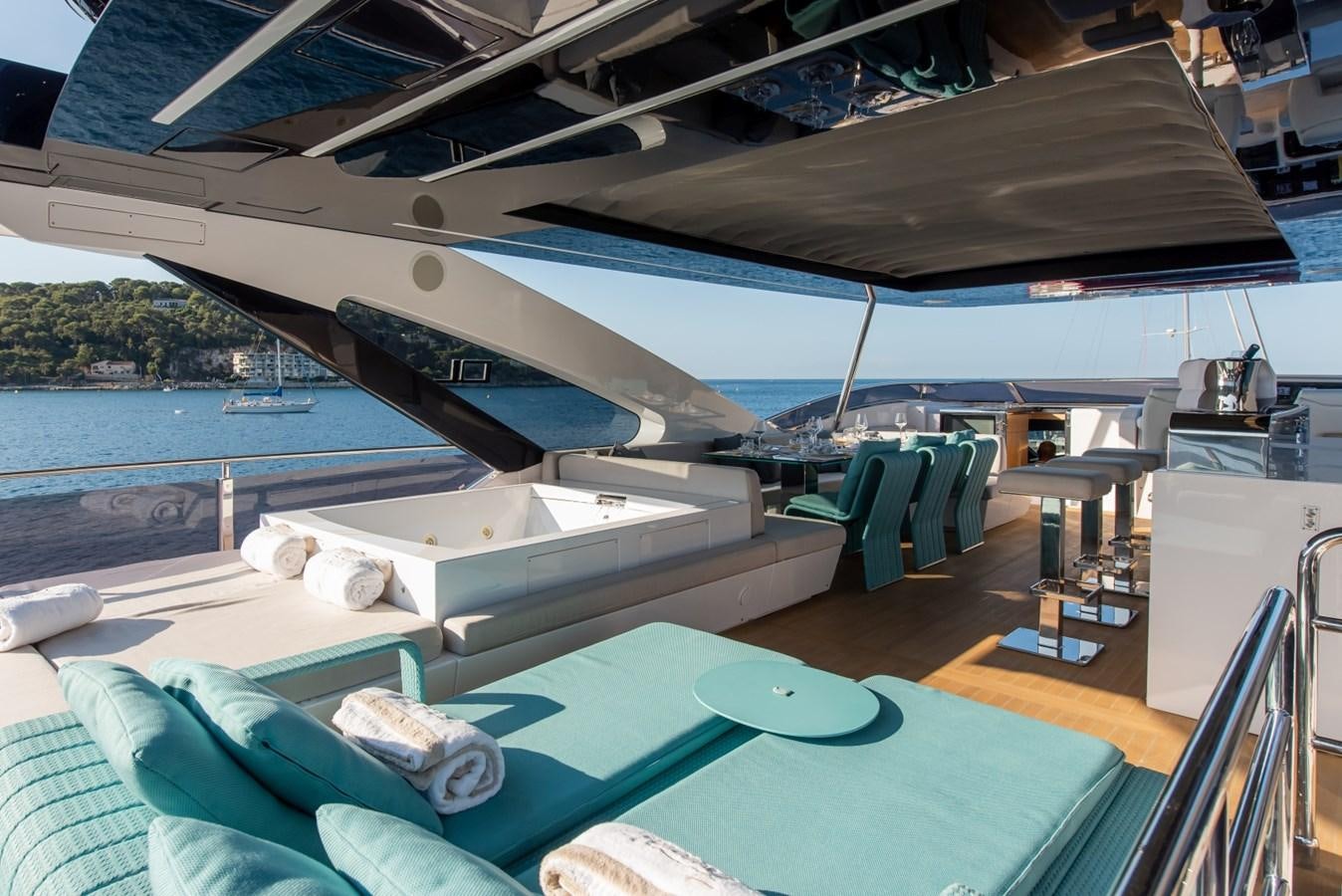 a boat on the water aboard 7 SECONDS Yacht for Sale