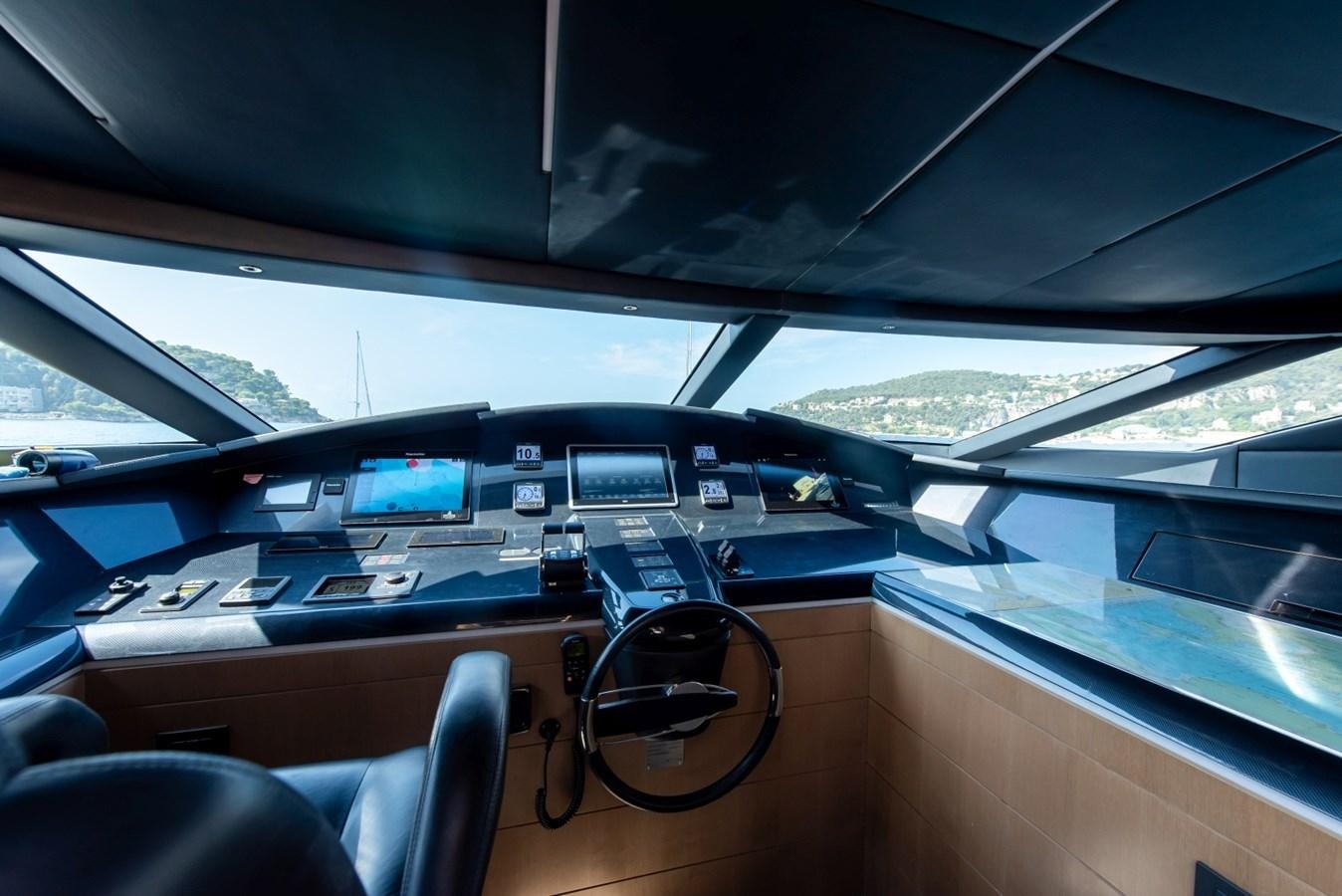 inside of a car aboard 7 SECONDS Yacht for Sale
