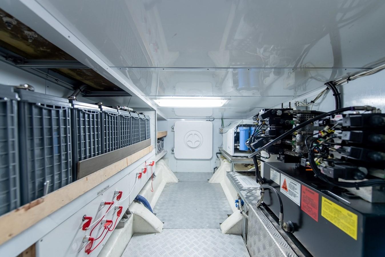 a room with shelves and equipment aboard 7 SECONDS Yacht for Sale