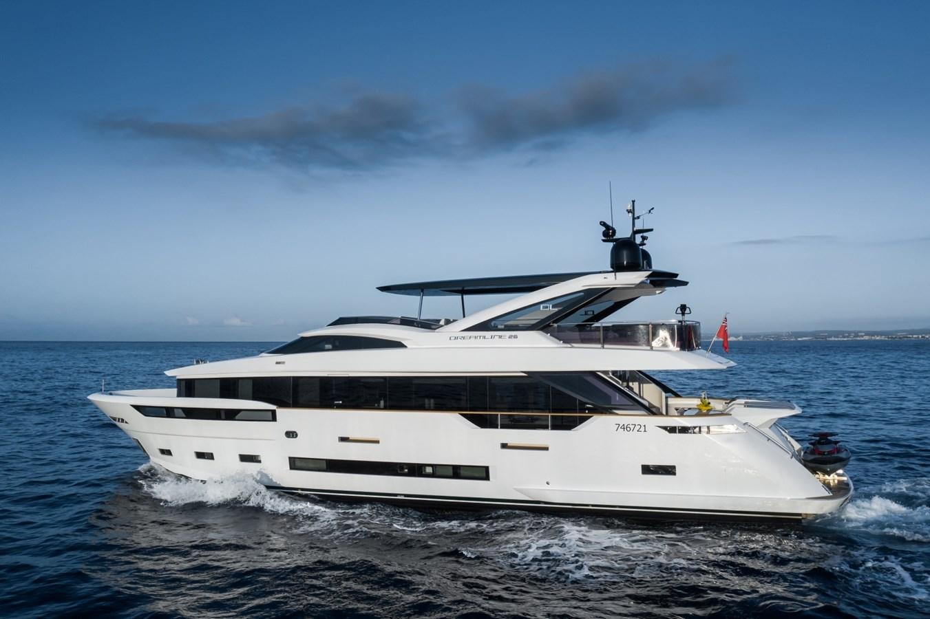 a white yacht on the water aboard 7 SECONDS Yacht for Sale