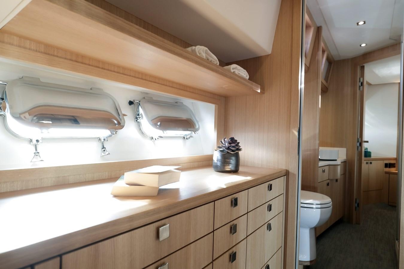 a bathroom with a sink and toilet aboard ARMONEE Yacht for Sale