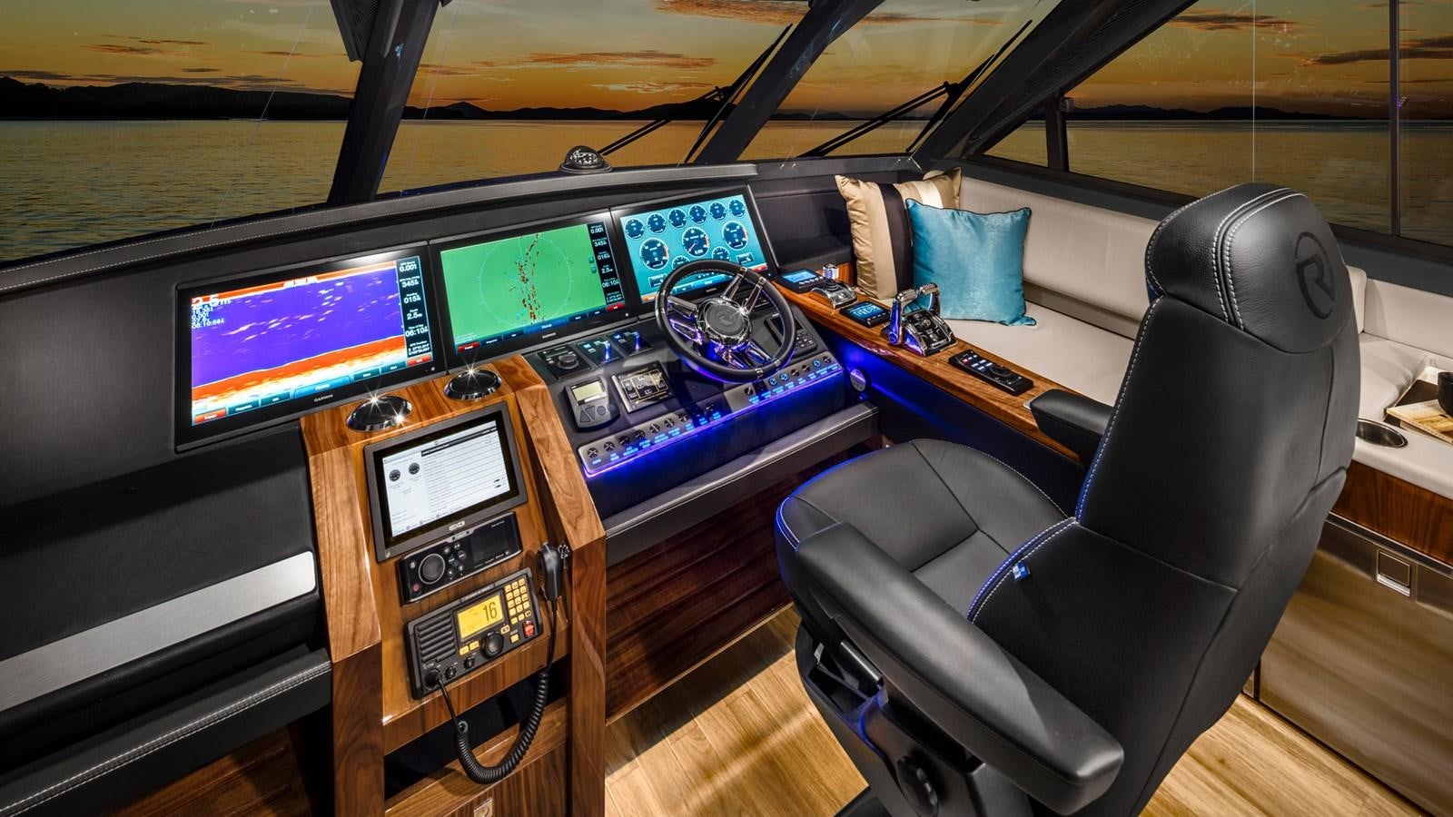 a room with a desk and computer aboard 68 SPORTS MOTOR YACHT Yacht for Sale