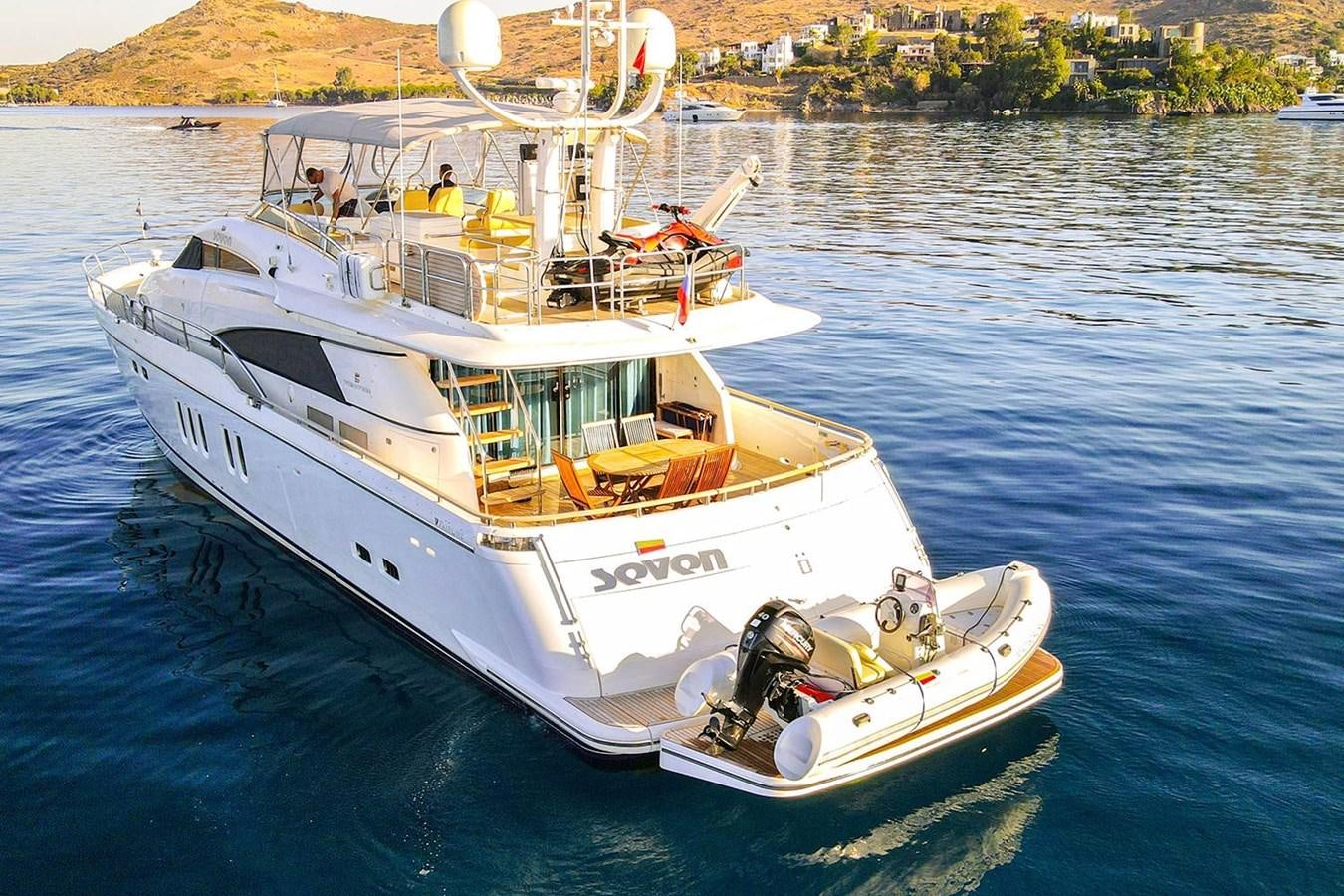 a boat on the water aboard SEVEN Yacht for Sale