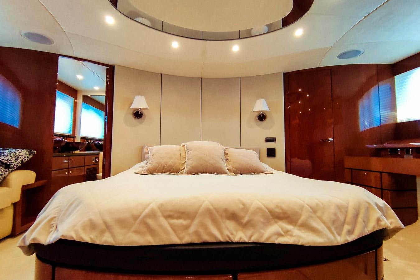 a bed with pillows aboard SEVEN Yacht for Sale