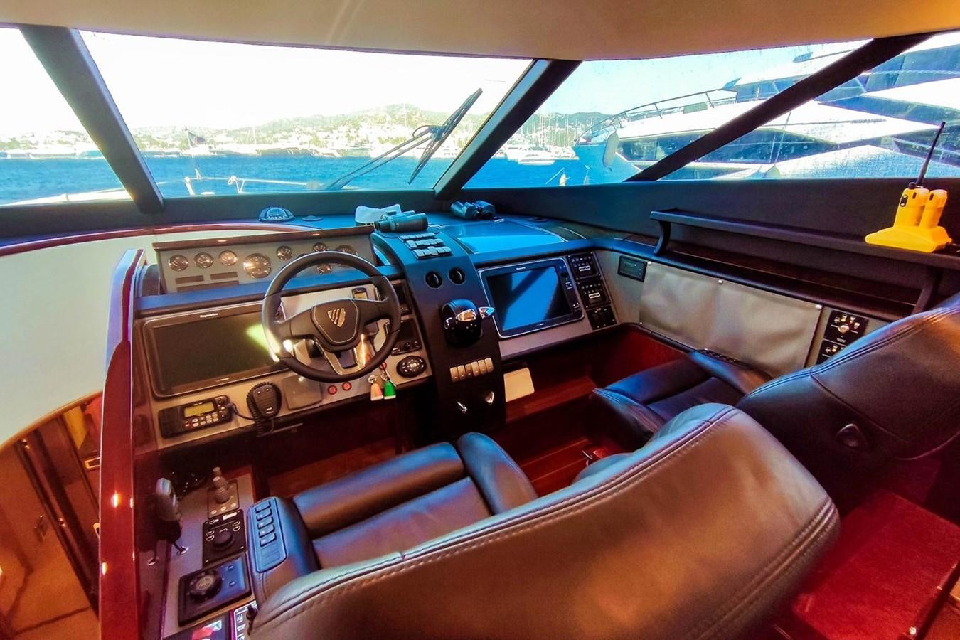 inside of a car aboard SEVEN Yacht for Sale