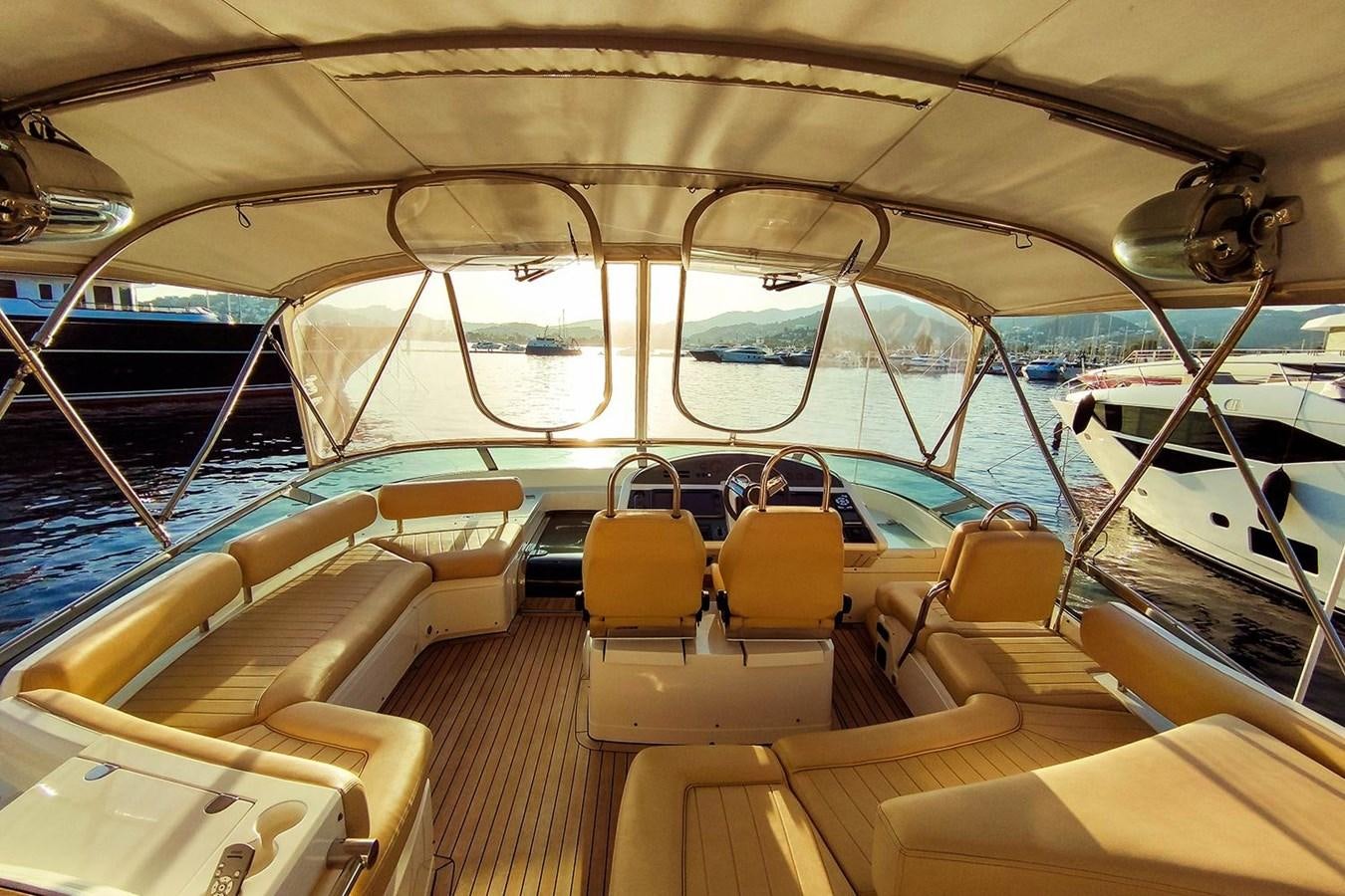 inside of a car aboard SEVEN Yacht for Sale
