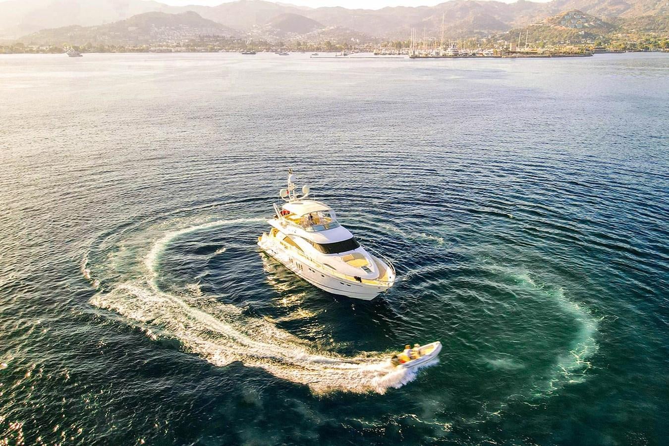 a boat on the water aboard SEVEN Yacht for Sale