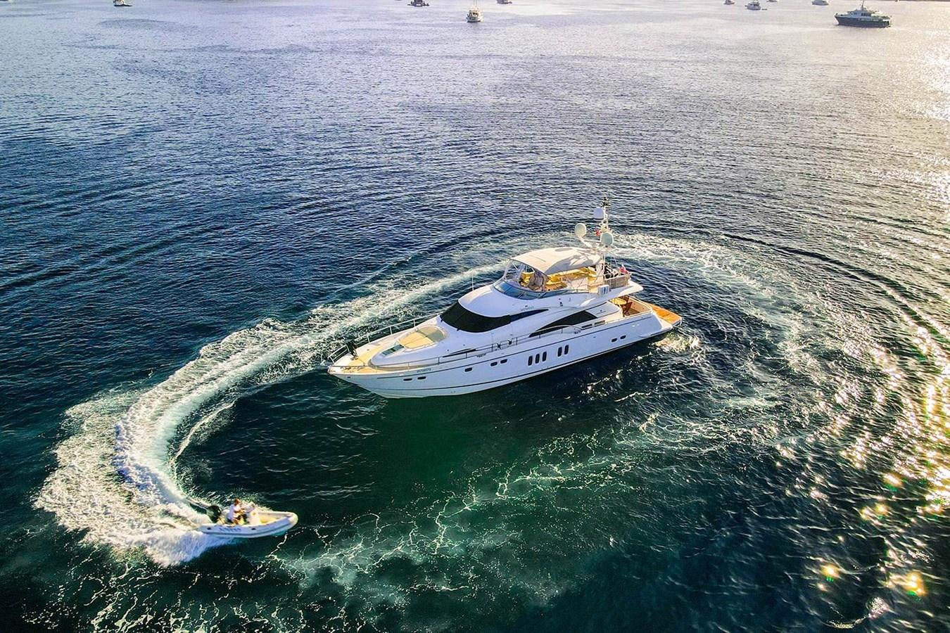 a boat on the water aboard SEVEN Yacht for Sale