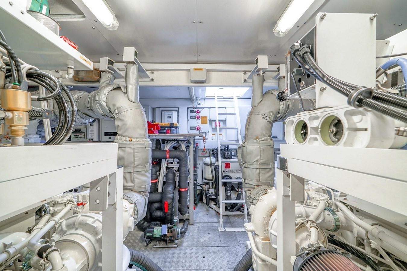 a person working in a factory aboard SUNSEEKER 73 2013 Yacht for Sale