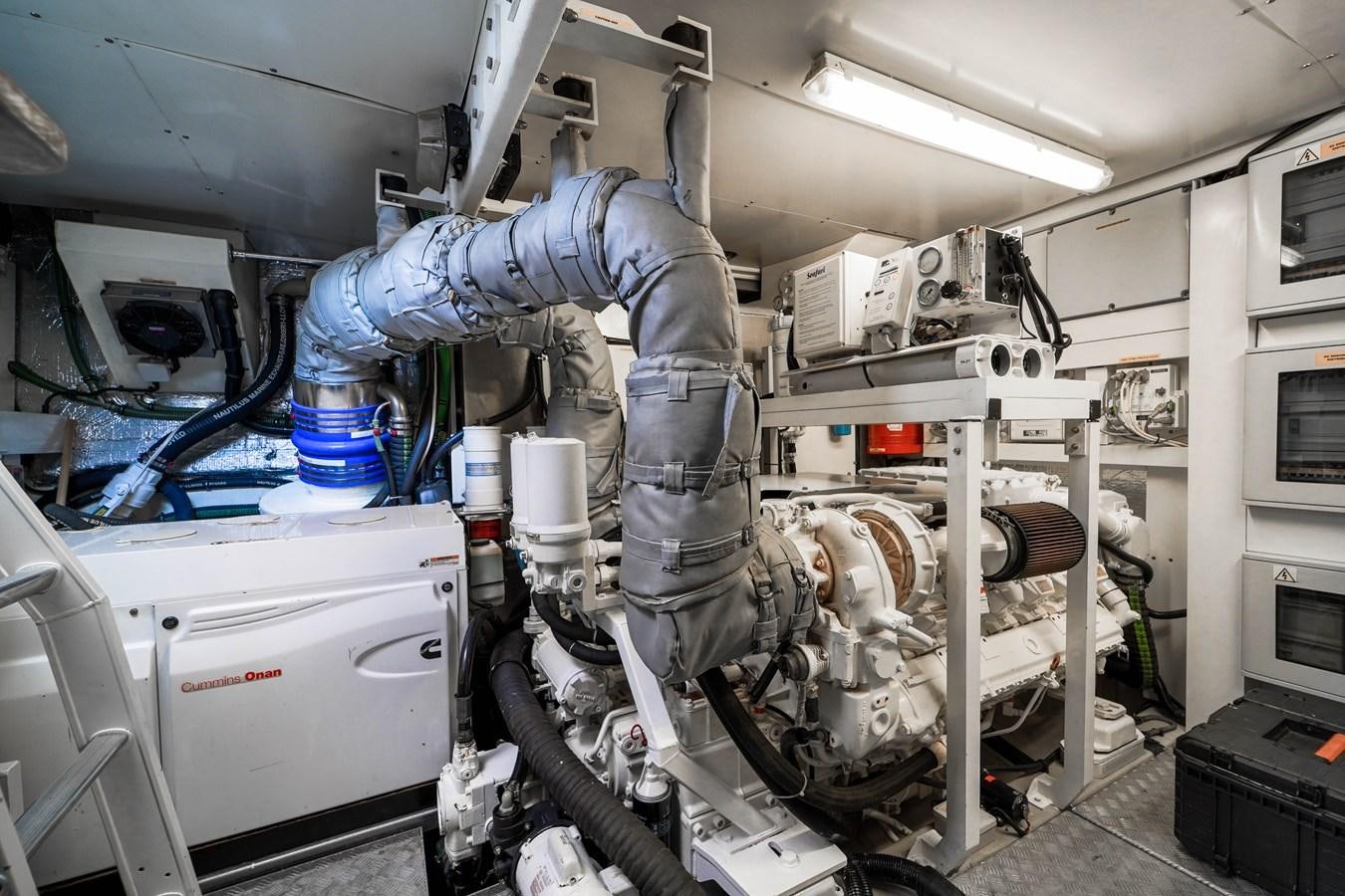 a person working in a factory aboard SUNSEEKER 73 2013 Yacht for Sale