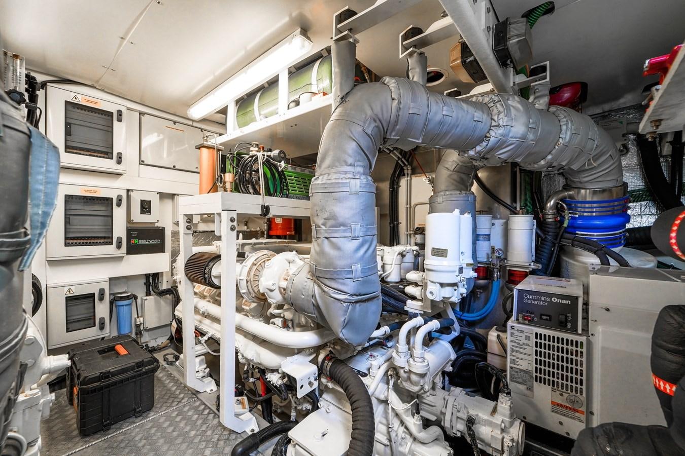 a person in a factory aboard SUNSEEKER 73 2013 Yacht for Sale