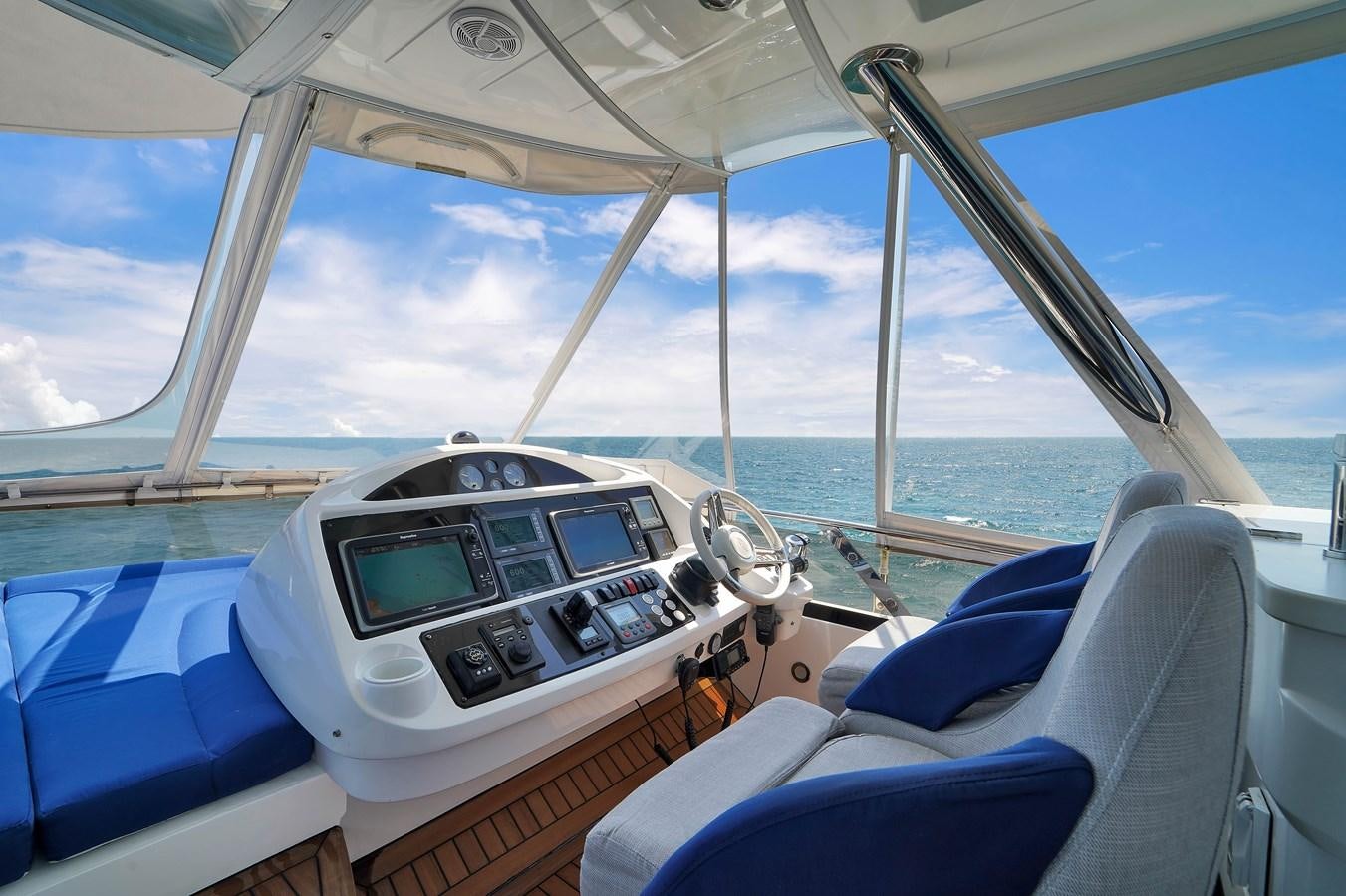 a boat on the water aboard SUNSEEKER 73 2013 Yacht for Sale