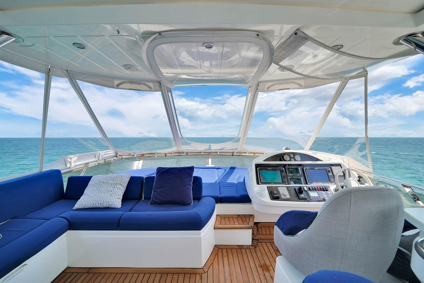 a boat on the water aboard SUNSEEKER 73 2013 Yacht for Sale