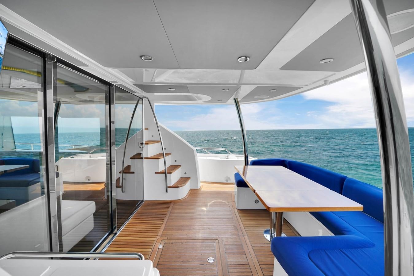 a boat on the water aboard SUNSEEKER 73 2013 Yacht for Sale