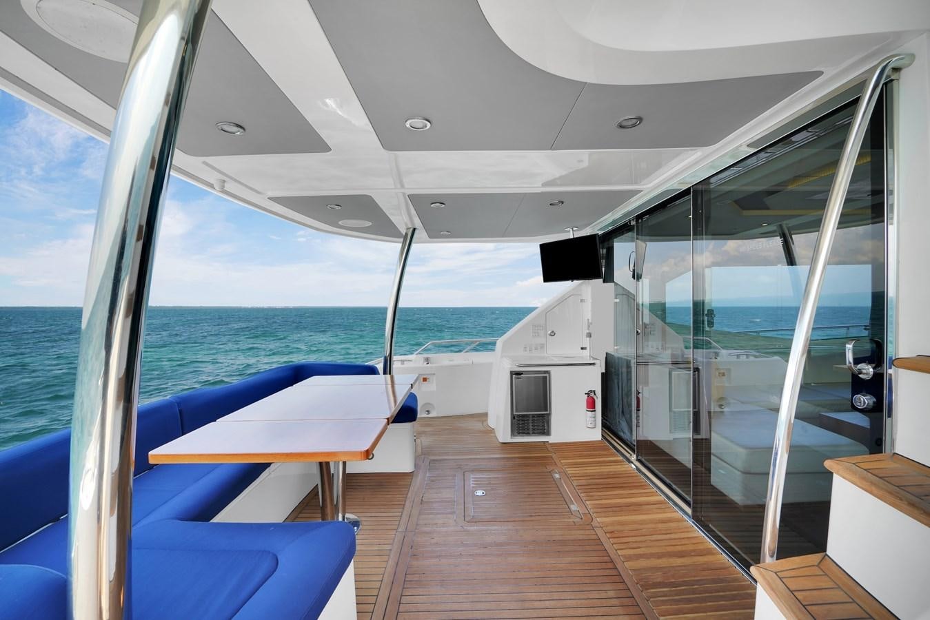 a boat on the water aboard SUNSEEKER 73 2013 Yacht for Sale